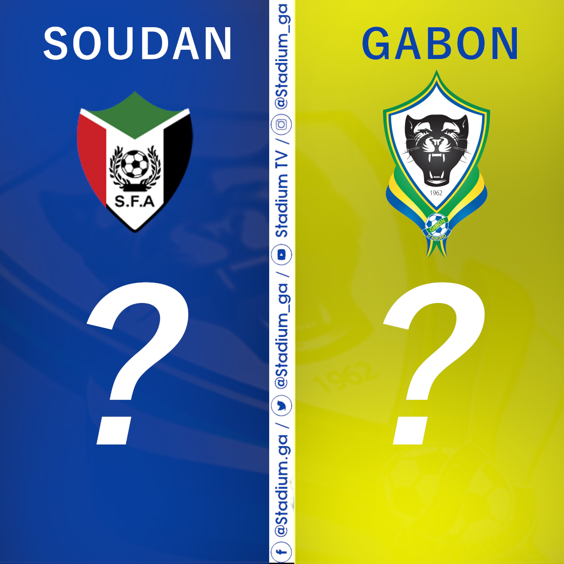 Stadium_ga's tweet photo. Elim CAN 2023 | Soudan🇸🇩🆚🇬🇦#Gabon : 🤔Quel est votre pronostic pour le match des #Panthères du #Gabon ; score final et buteurs ❓️ #SUDGAB https://t.co/TkT9wEa7ag