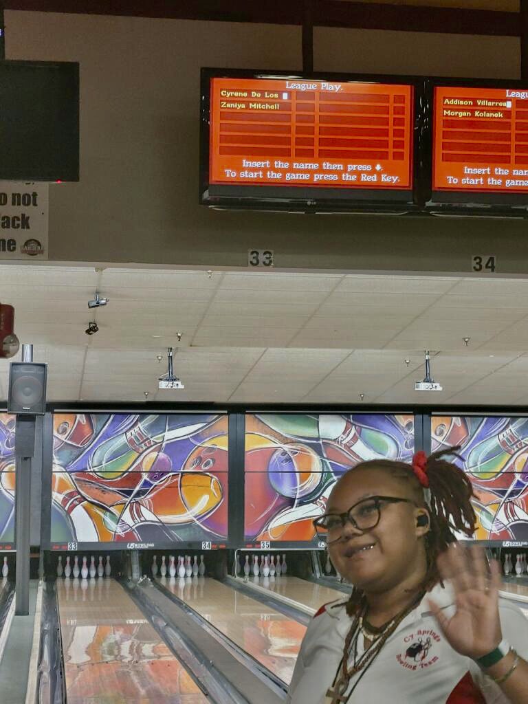 CSHSBowling's tweet image. Congrats to our panther Bowling champion, Zaniya, who finished strong in the qualifying match at the singles State Tournament in San Antonio!! Way to go!! @ARTeducator7