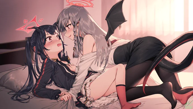 【Skeb】ハルナとフウカ #ブルアカ 