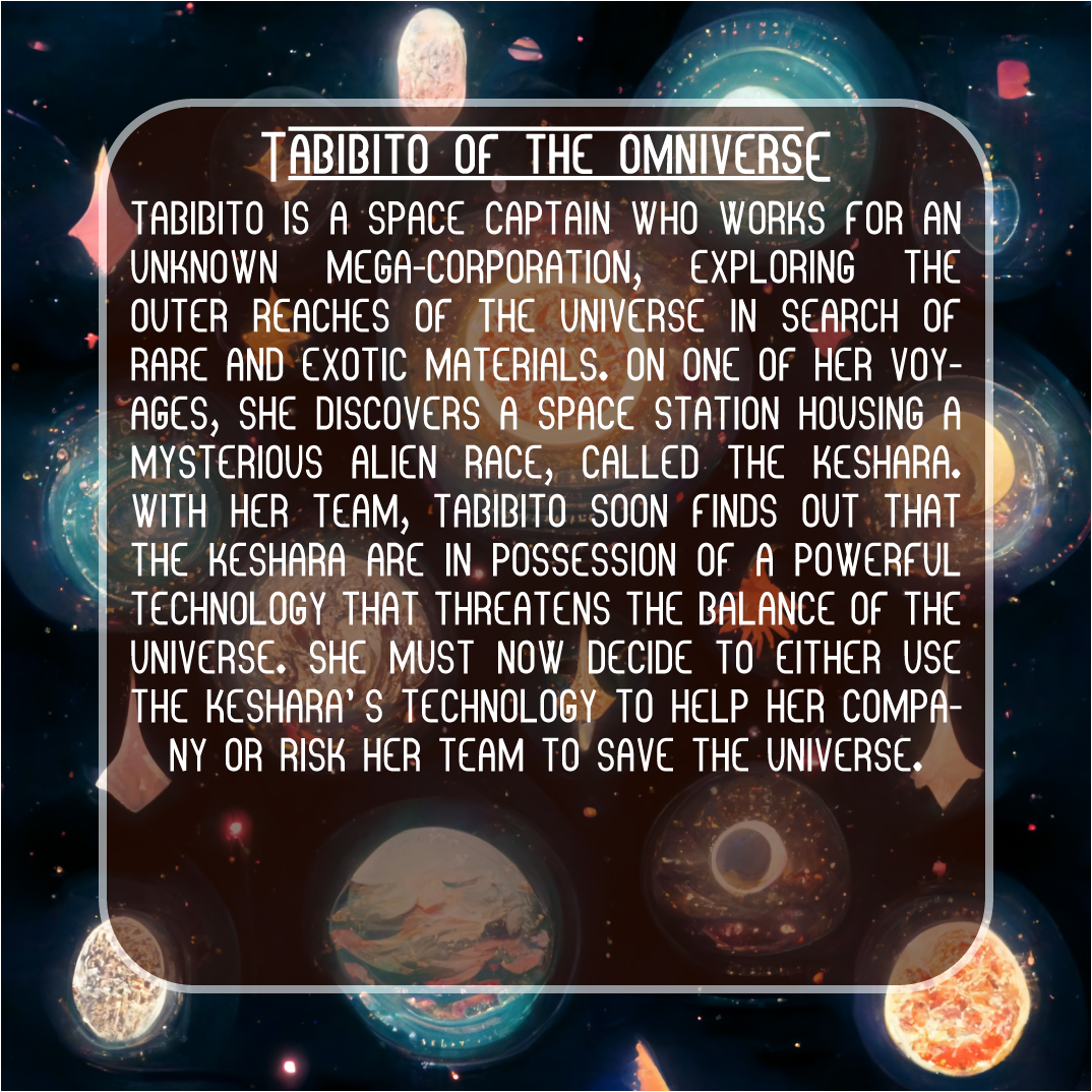 Tabibito is a generative text NFT,  where we have used AI to write 1400 stories based on a dataset of our own handwritten Tabibito Arcs ✍️✍️🔥🔥