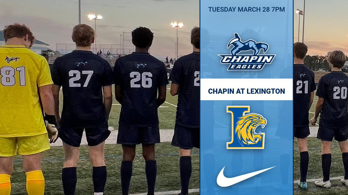 ChapinMSoccer's tweet photo. Chapin Men’s Soccer travels to Lexington Tuesday! #hpc23 #eagleson3 https://t.co/QHizxFA0vO