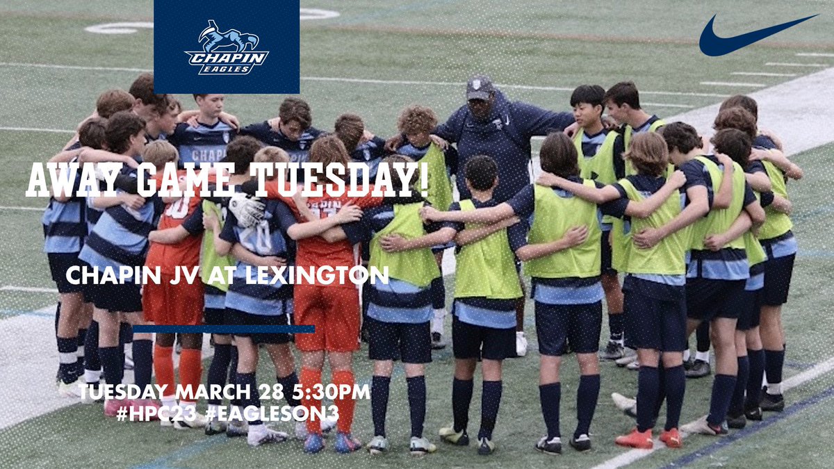 ChapinMSoccer's tweet photo. Chapin Men’s Soccer travels to Lexington Tuesday! #hpc23 #eagleson3 https://t.co/QHizxFA0vO