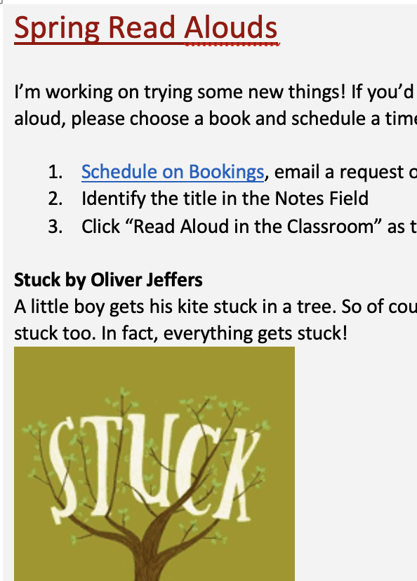 carolynvibbert's tweet photo. Next on my #LibraryMakeover list is getting to some library services I've really not tried. I emailed K-1 teachers offering specific spring read alouds. I'm going to surprise them with @Novel_Effect! Not sure how many are using this app currently. #PWCSLibraries https://t.co/F30K4KcJxy