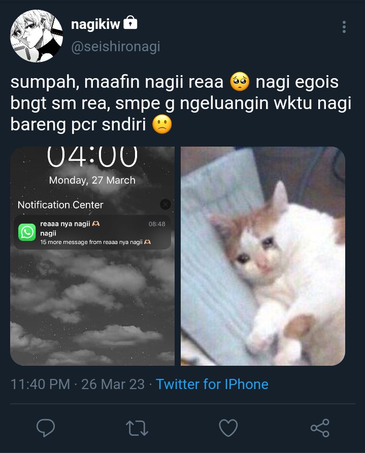 nuitellanithaa's tweet photo. #sepuluh, " nagi egois bngt sm rea " kata nagi huhu 😔😔 https://t.co/VNFcpUAUlz