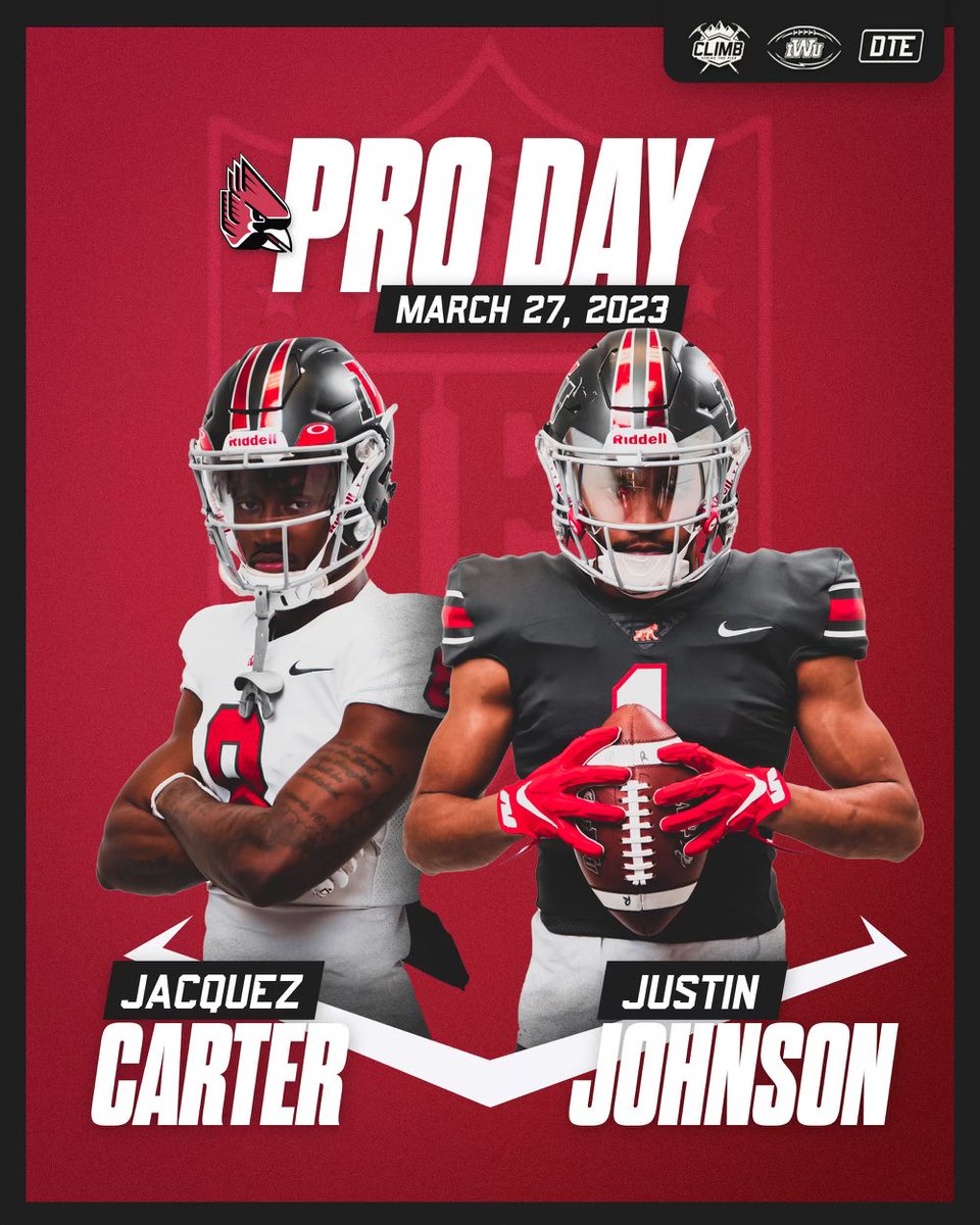 BIG day for 2 Wildcats tomorrow as Jacquez Carter and Justin Johnson participate in Ball States Pro Day!