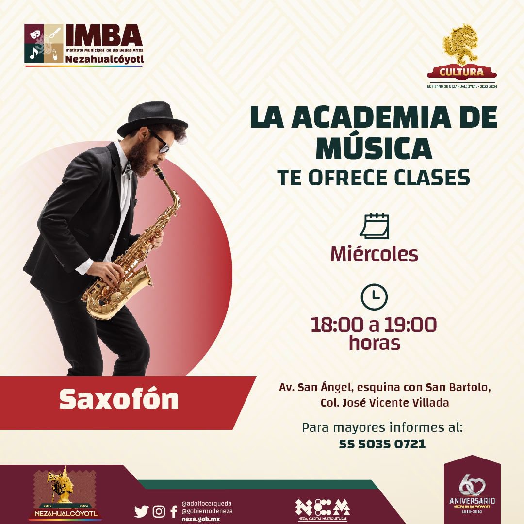 GobNeza's tweet photo. #IMBA 🎼 | ¿Te gustaría formar parte de la Academia de Música?
Te invitamos a inscribirte para aprender a tocar un instrumento, para mayores informes, acércate al Instituto Municipal de Bellas Artes o ponte en contacto al: Tel. 55 5035 0721 🎻🎶
#Neza #CapitalMulticultural https://t.co/O2M1ho0aB4