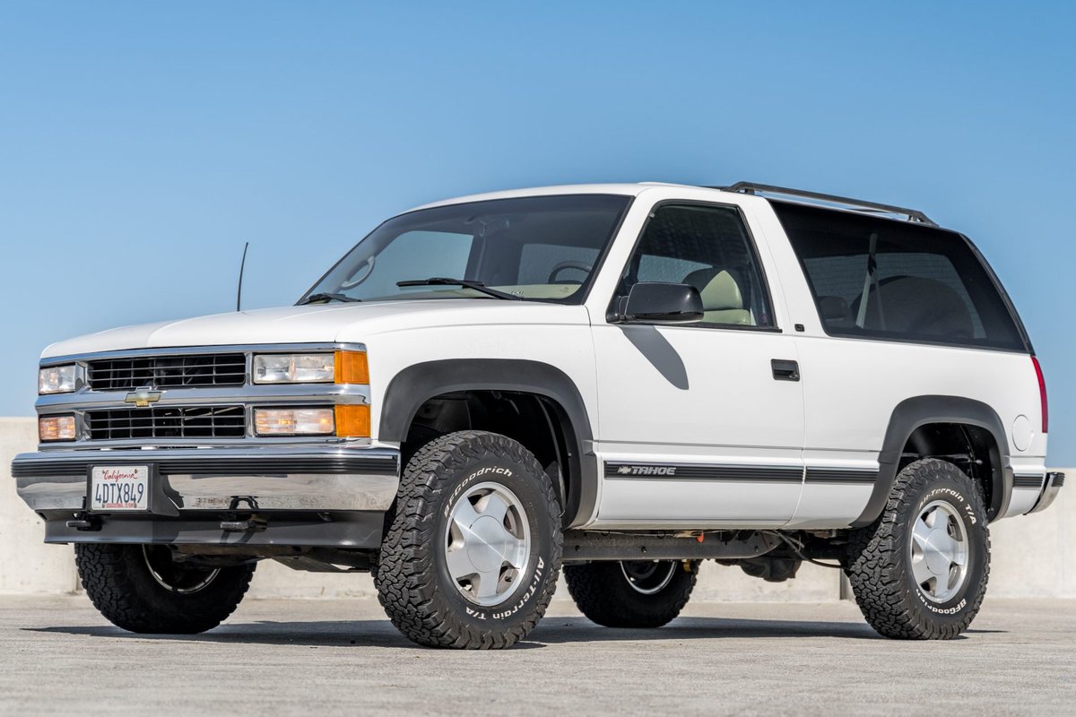 Bringatrailer's tweet photo. Now live at BaT Auctions: 1999 Chevrolet Tahoe LT 2-Door 4x4. https://t.co/tpR2tjlvlT https://t.co/85TCpaQ3V5