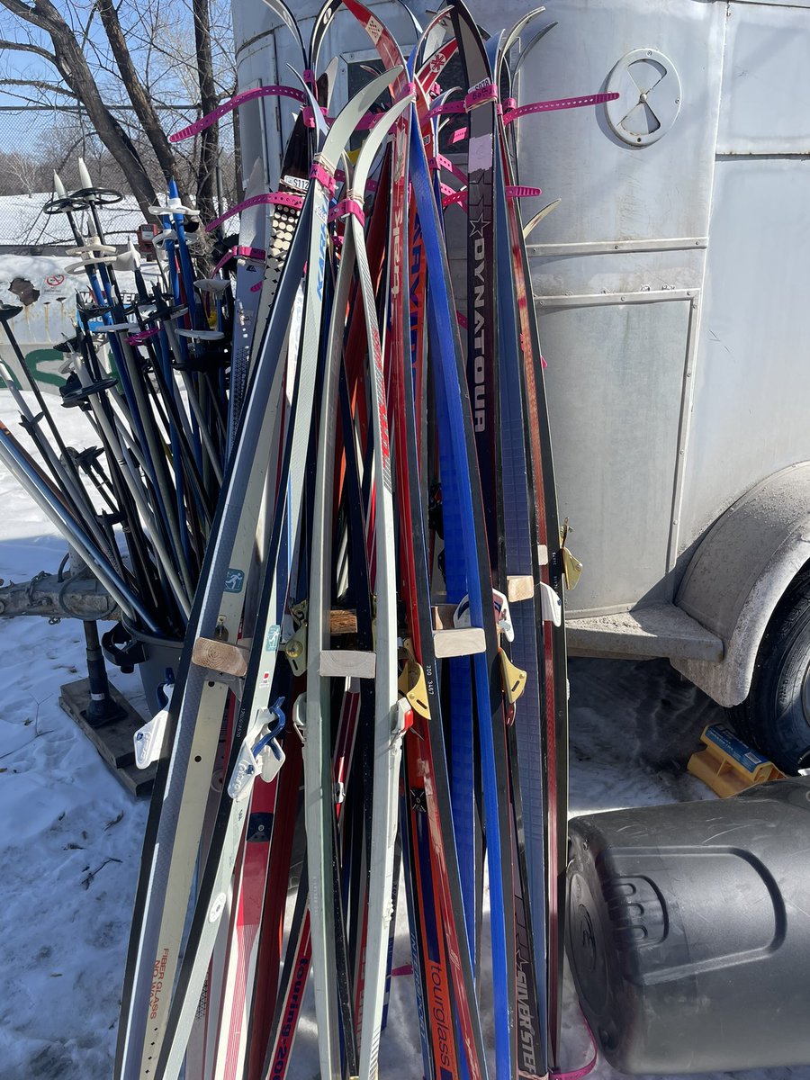 Ah the smell of of pine tar. We just want all those of you who donated skis to #Winterpeg to know that they’re being treated like kings. 

Especially your beautiful old wooden ones.