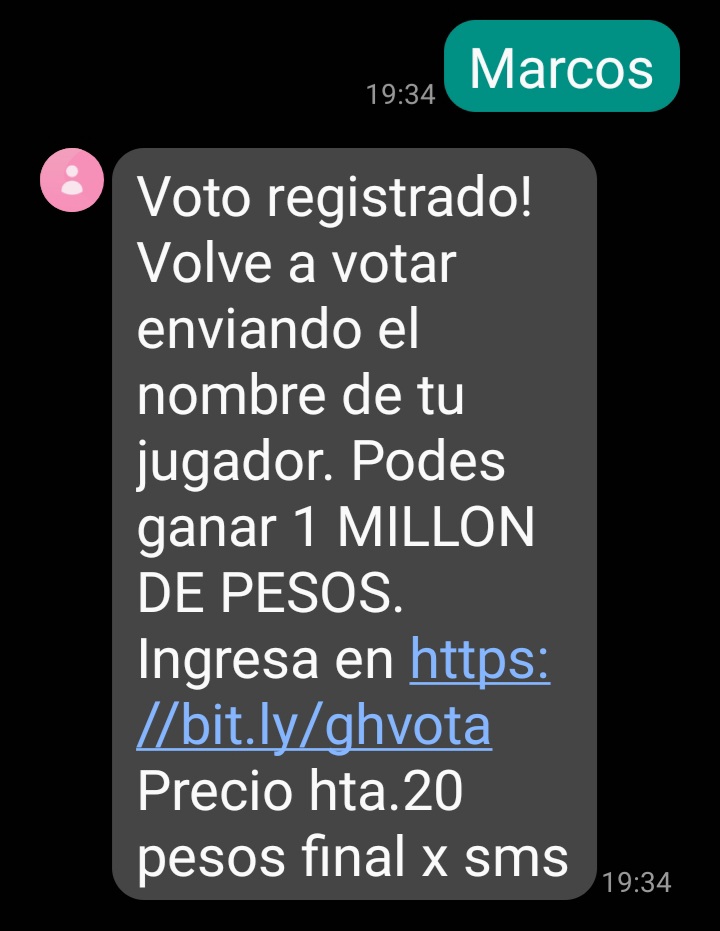 Lorito77's tweet photo. Seguimos aportando nuestro granito de arena para que el mejor jugador de #GHArgentina gane
Marcos al 9009
#GH23 #Gh22 https://t.co/WPkVR2Jyuu