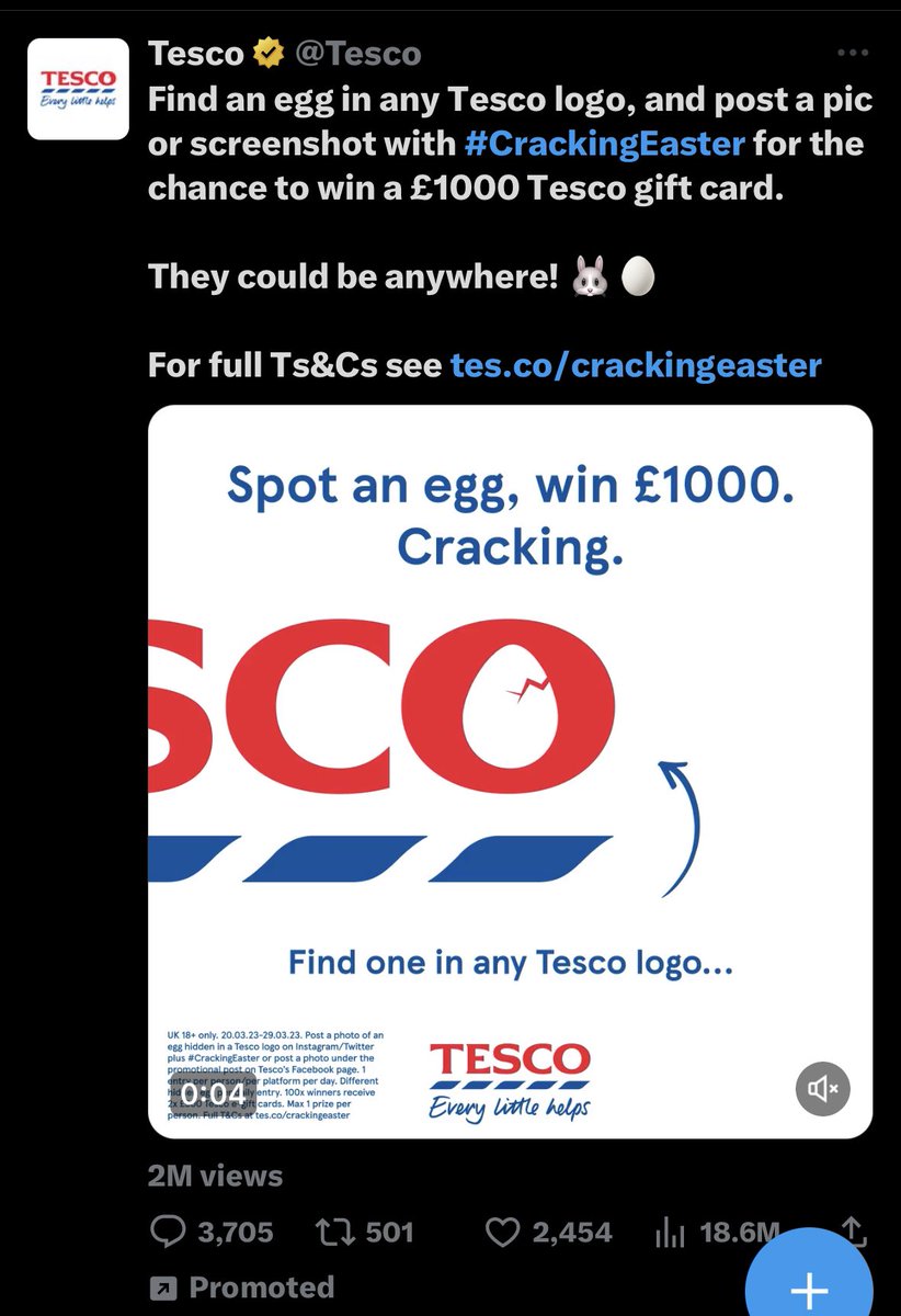 Ktalor23's tweet photo. @Tesco #CrackingEaster https://t.co/aRRk8yCi90