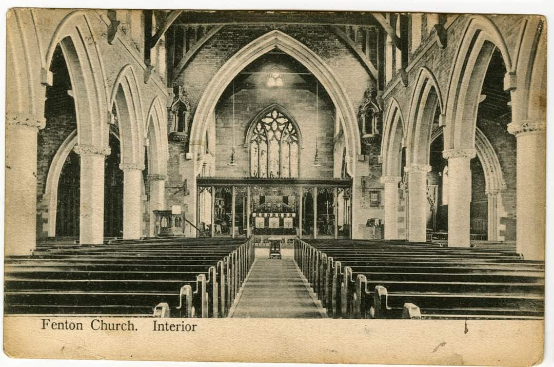 The history of Christ Church goes back to 1839, when the first church was erected at a cost of £2,500. Fenton then contained only a few thousand residents, but as the town grew the parish spread, the mission-church of St. Michael's being erected in 1875 and St. Matthew's in 1882.