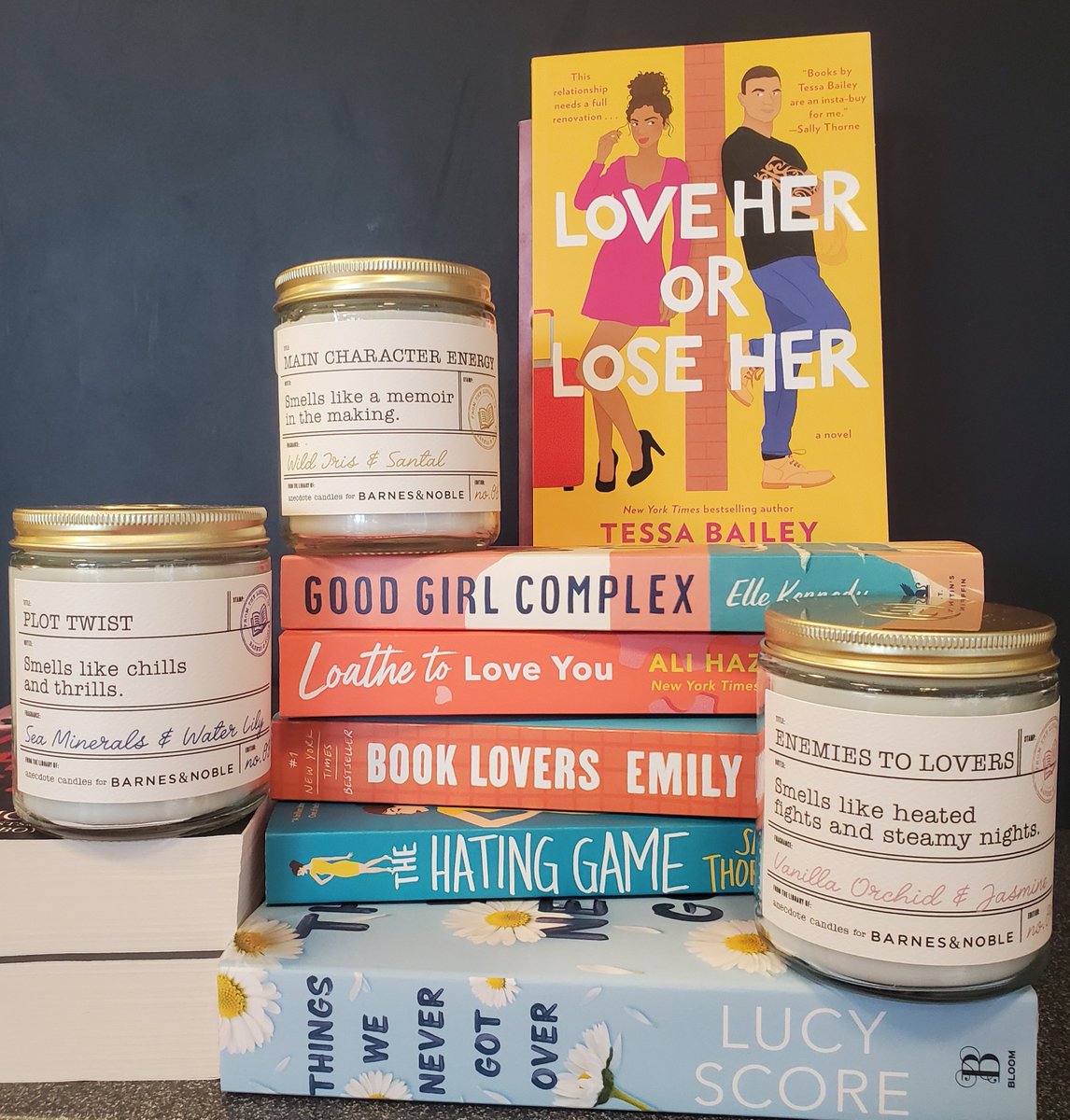 Do I smell a "Plot Twist" or is that the smell of our new #BN candles? What's your favorite book trope? Maybe you can get a fan favorite candle to match it 😊🤔 

#bnsalem #booktropes #enemiestolovers #maincharacterenergy #plottwist #candles