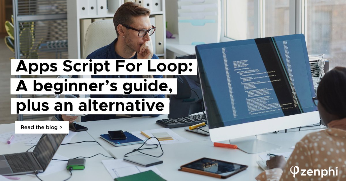zenphi_co's tweet image. Here's how to automate repetitive tasks in your #AppsScript projects with the For Loop, plus a no-code alternative. 👉 zenphi.com/apps-script-fo…
#googleworkspacetips #googleworkspace #nocode #processautomation #workflowautomation #googleappsscript #googleworkspaceplatform