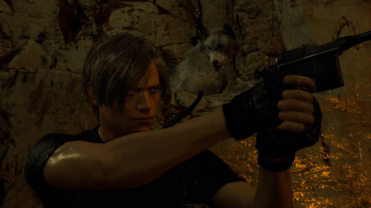 PlatnumBreaker's tweet photo. #PS5Share, #ResidentEvil4 Leon &amp; Best boy! https://t.co/W7vbV6YbEQ