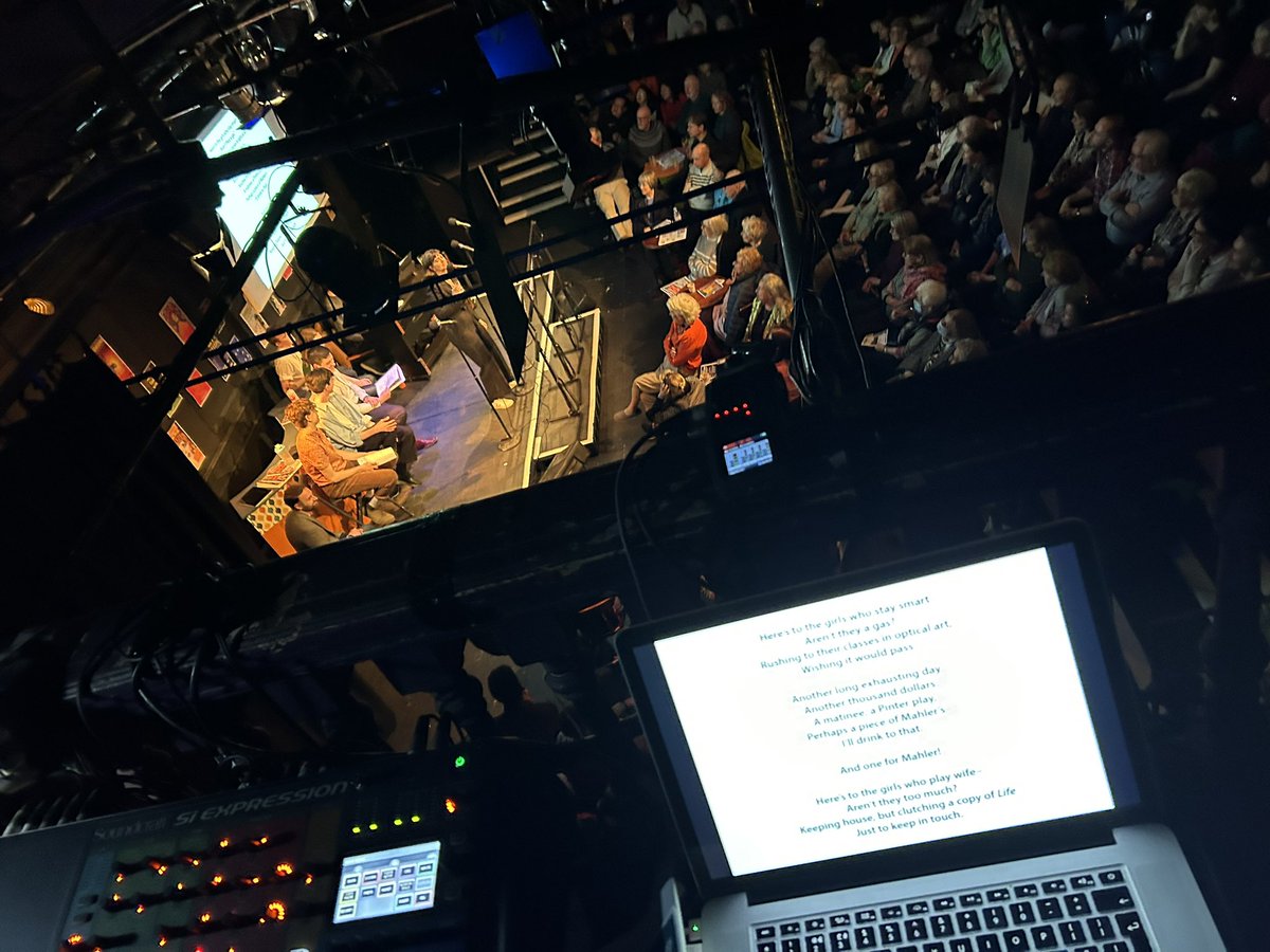 craigglenday's tweet photo. My view tonight of the brilliant Merrily We Sing Along @GatehouseLondon Great job from @Elliejoenunn, @albrookshaw &amp; @TyroneHuntley- and so proud of the @SondheimSociety SSSSPOTY 2022 graduates @CaitlynAllenx @joeboylej @EdCooke_ @casshackforth &amp; @CallumM2309 Bravo audience too! https://t.co/YkAPci227f