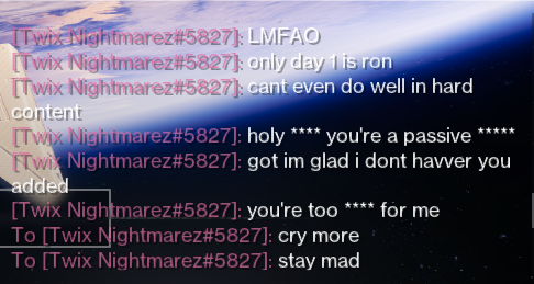 _zai112's tweet photo. @PureChiLL your mod is harassing me over a comp game 😖😢😭😭😭 https://t.co/WxDv4SlOaW