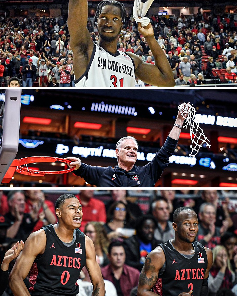 Back in 2020, @Aztec_MBB was 30-2 and destined for a top-2 seed after one of their best seasons ever. Then Covid forced a cancellation of the NCAA tourney. Three years later, San Diego State is off to its first Final Four! 👏