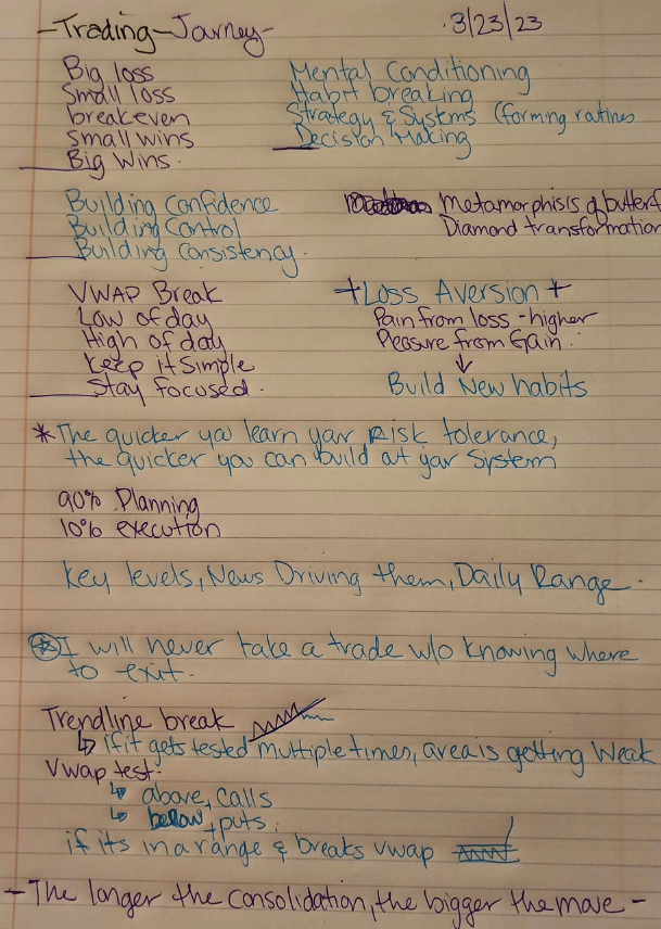 SuperLuckeee's tweet photo. I teach 1 to 2 classes a week. These are written notes from my student on Building Confidence &amp; Mastering Execution 💸

Beginners or intermediate traders should watch this lesson. It'll help you become more consistent.

Comment "LEARN" &amp; RETWEET I'll DM you this lesson for FREE https://t.co/GxbZDxrEVD