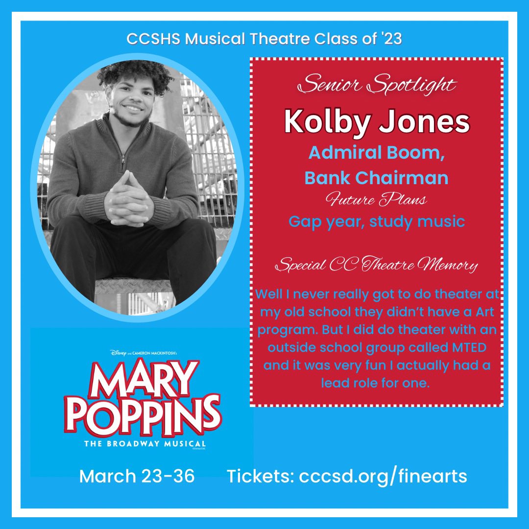Our #seniorspotlight shines on Kolby Jones! <a href="/CCCSDFineArts/">CCCSD Fine Arts</a> <a href="/CCCSDtweets/">Churchville-Chili Central School District</a> <a href="/CCCSD_SHS/">Churchville-Chili HS</a>