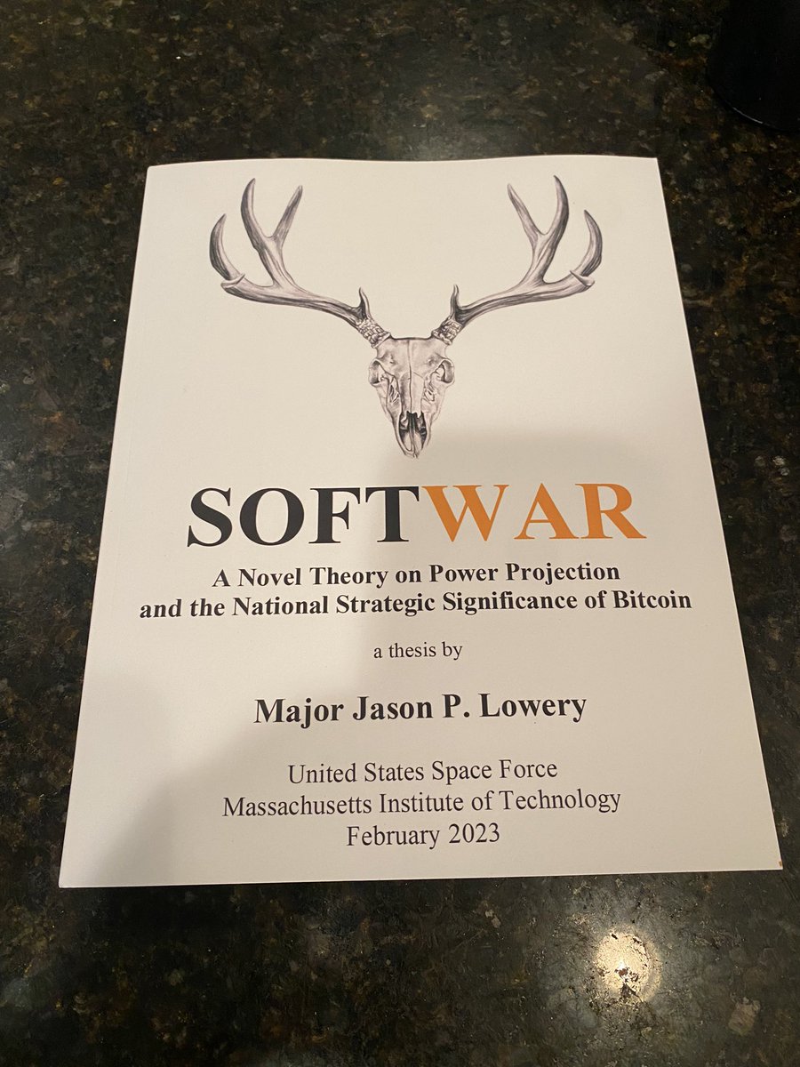 Excited to learn. Going to dig in. #softwar #btc #proofofwork <a href="/JasonPLowery/">Jason Lowery</a>