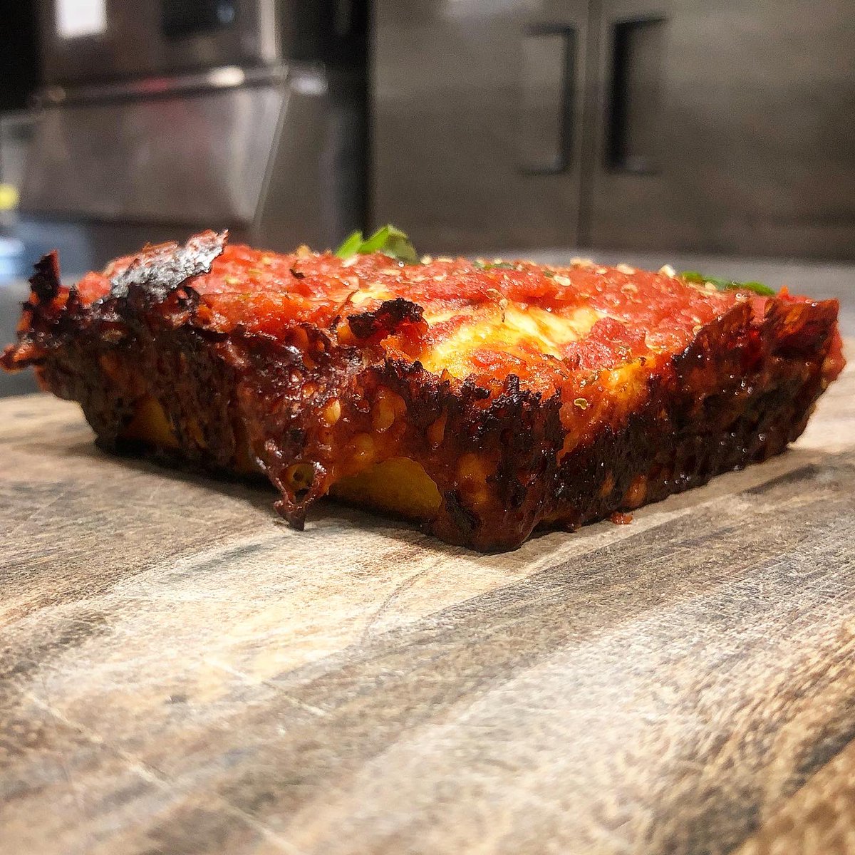 FoodsBelly's tweet photo. Our version of a Modern Deep Dish Chicago Style Pizza cut into squares, of course. Try your pizza with some of our sea salt’s &amp; seasonings… #blackbellyfoods #pizza #chicagostyle #modern #alwaysevolving #practice #pushtheboundaries #artisanpizza #artisan #seasoning #california https://t.co/bgGCO5X7A2