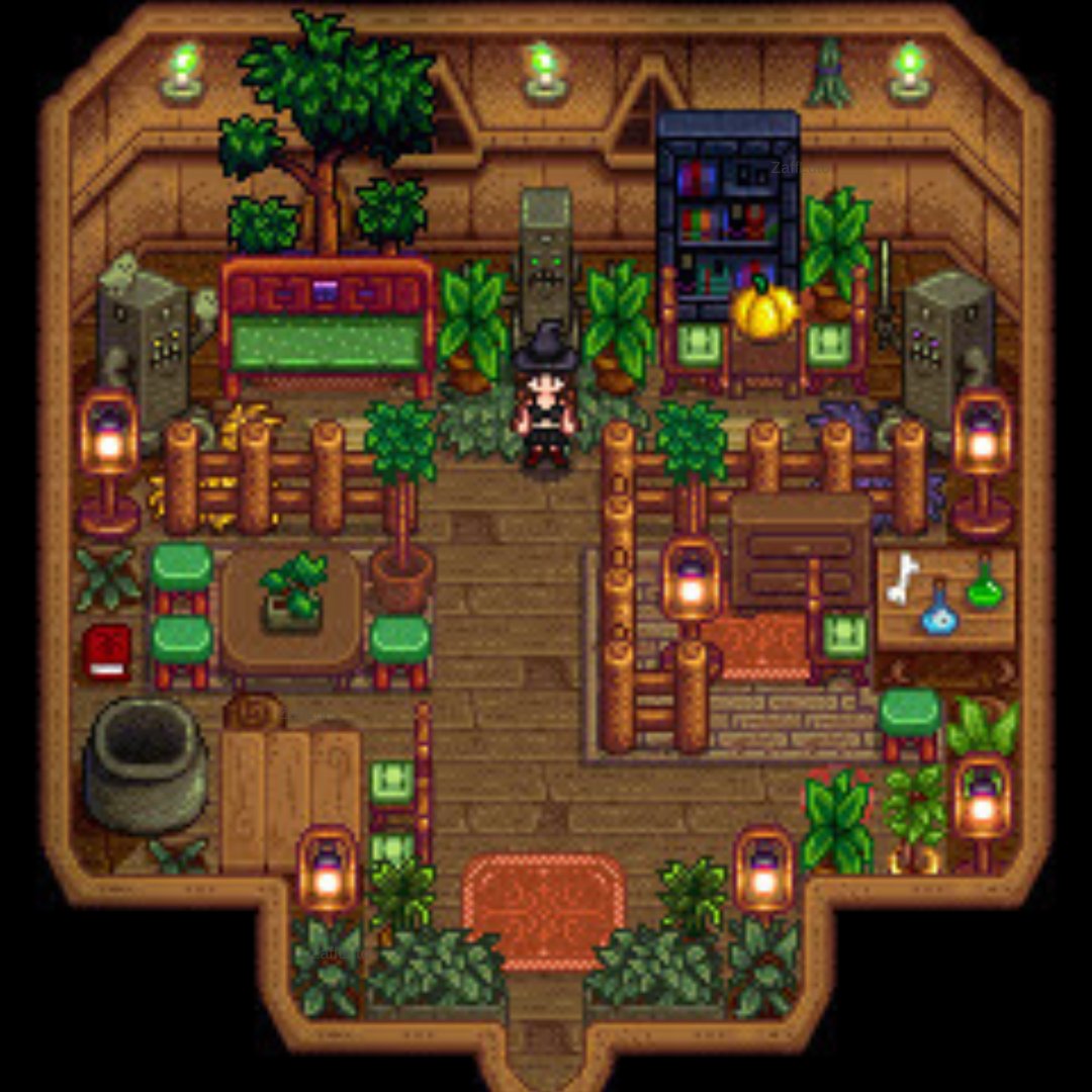 ZaffLuto's tweet photo. Decorated inside the Witches Hut as apart of my decorating challenge! 《Unmodded》
#sdv #Stardew #StardewValley https://t.co/Vpwz66BV25