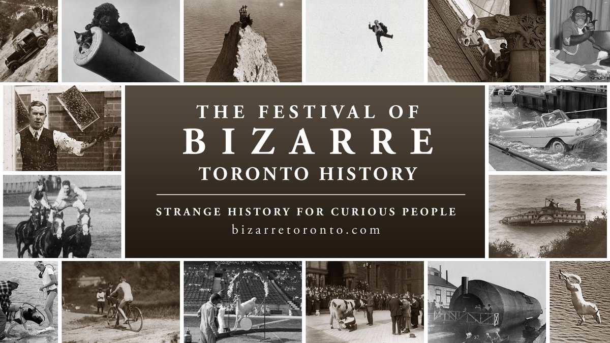 The Festival of Bizarre Toronto History is just a week away! And now you can buy tickets for the whole festival, or for any of the individual events...

From myths &amp; mysteries to cemeteries &amp; circus riots — it's strange history for curious people: bizarretoronto.com