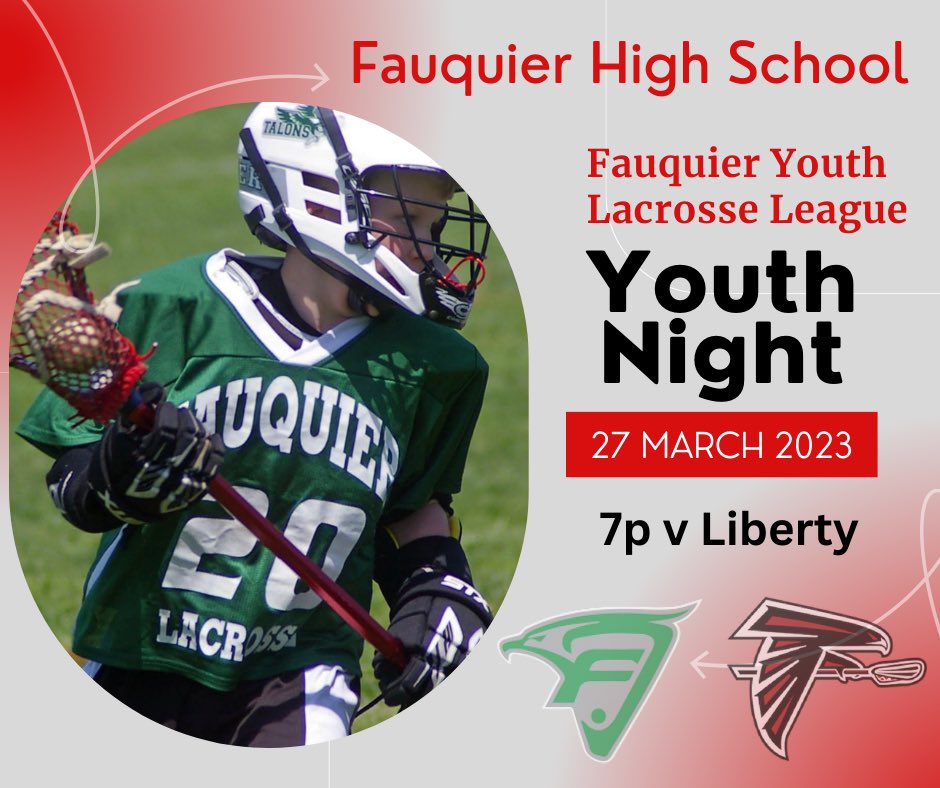 FHSfalconlax's tweet photo. @FauquierYLAX REMEMBER that tomorrows @FHSfalconlax game is free for you to watch if you wear your FYLL green jersey.  Come to @fauquierhs as we take on @LHSEAGLESVA #earnit https://t.co/RlWkGbRIMd
