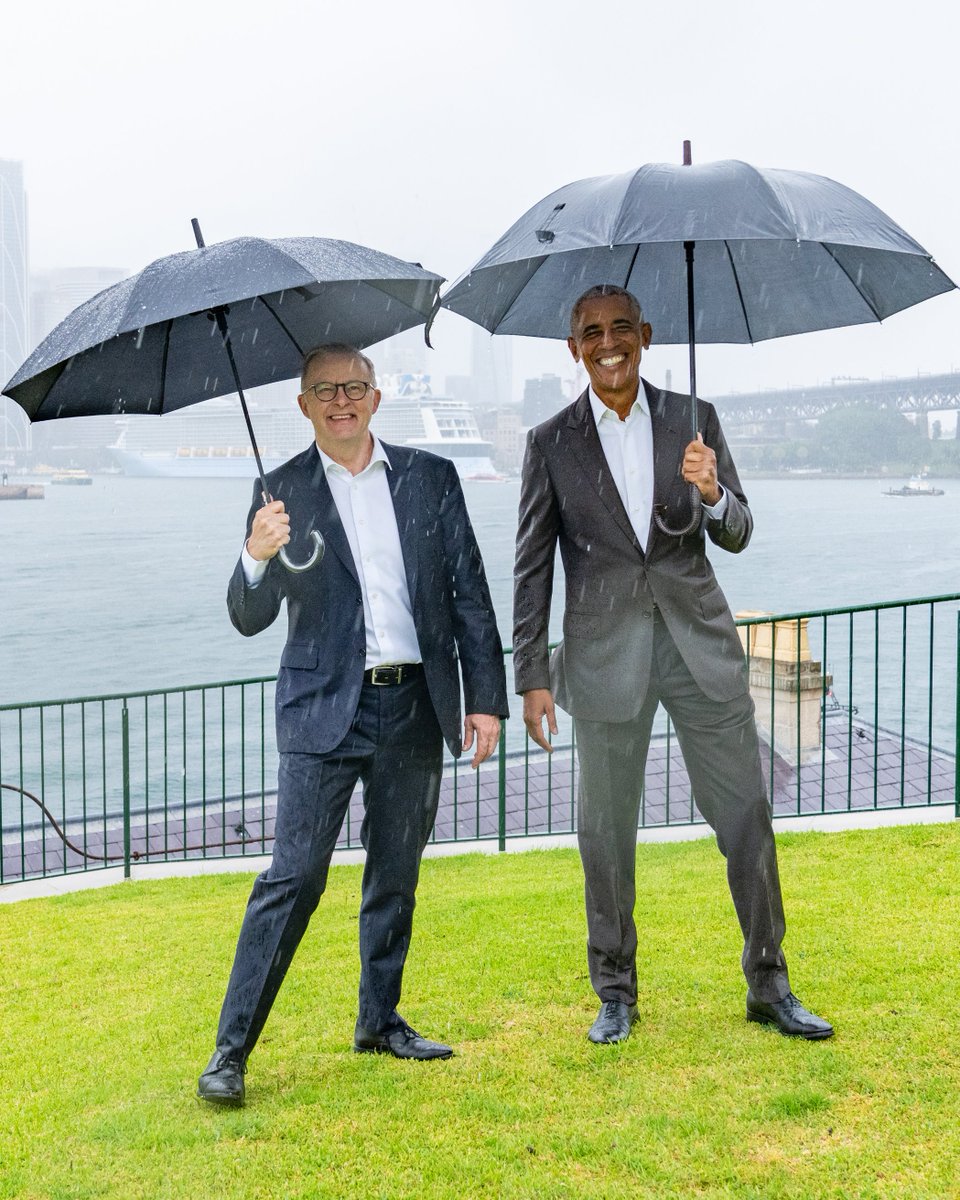 Honoured to welcome President @BarackObama to Sydney.