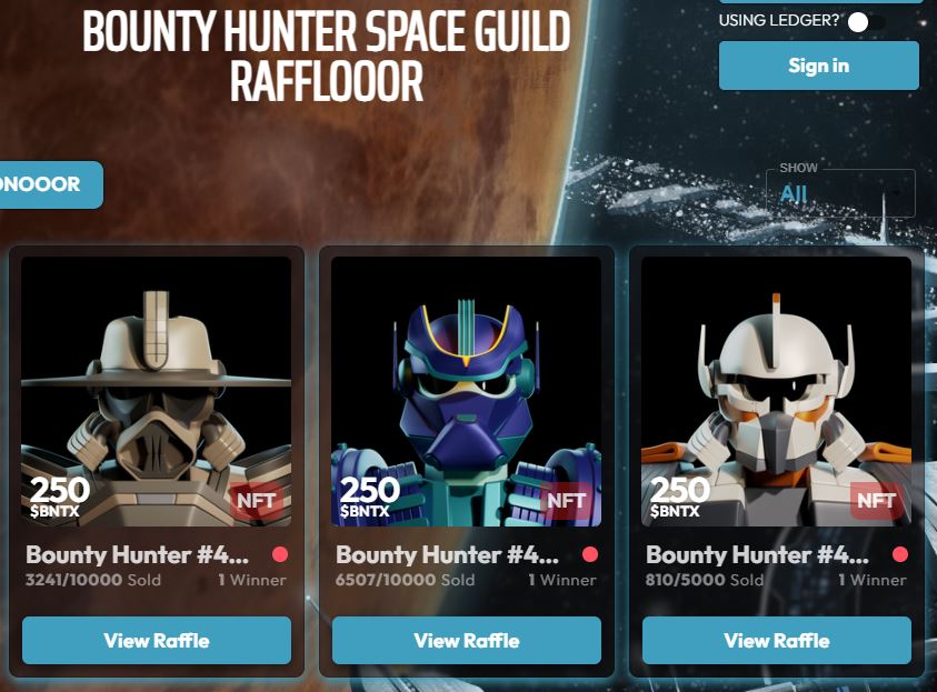 BountyHunterNFT's tweet photo. 10,558 tix were purchased in our weekend Bounty Hunter raffles. That’s 2,639,500 $BNTX. That’s just under 63 $SOL spent on 3 Hunters 👀.

The recent announcement has holders seeing how valuable holding Hunters will be.

Don't miss our daily BH raffles at https://t.co/42KavUasVT https://t.co/hfgkBJhFKY