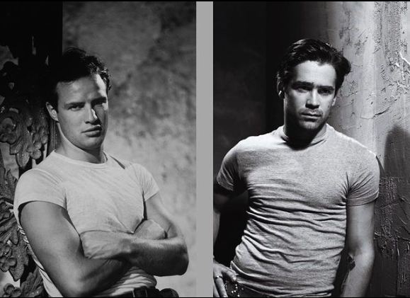 The original bicon himself and Colin Farrell doing his best Brando 😎 #BiTwitter