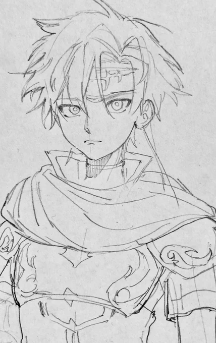 スランプで終わっているというか春休み全然描けなくて絶望した😉💢
多少まともな程度のロイさんでも見てくれ😭これでも頑張ってるんや 