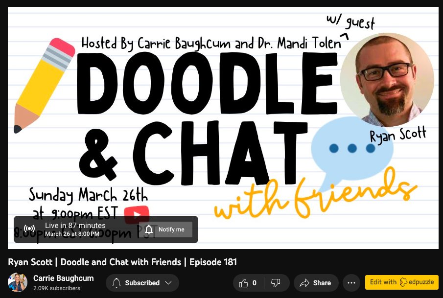 How does one choose between these two?
I haven't seen #doodleandchat in AGES (with @carrie_baughcum and @MandiTolenEDU ... AND THEY HAVE @ryancscott1981 today!)
youtube.com/watch?v=ufQk_w…
and @PodcastPD it has been FOREVER @AJBianco @mrnesi 
youtube.com/watch?v=BvPR9b…