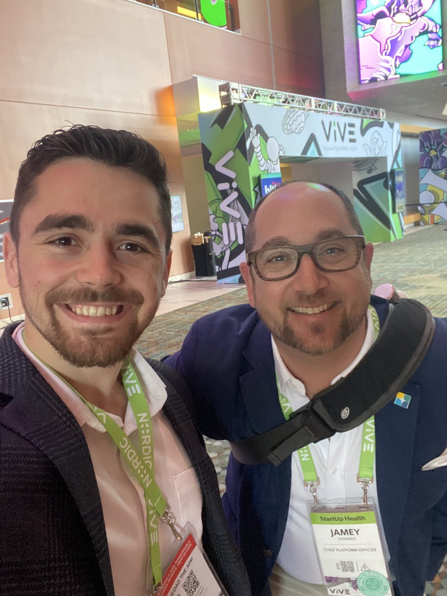 I really appreciate @startuphealth and the work what they are doing. It was really great to meet with you @jameyedwards at @theviveevent 

#vive2023 #vive23 #healthcare