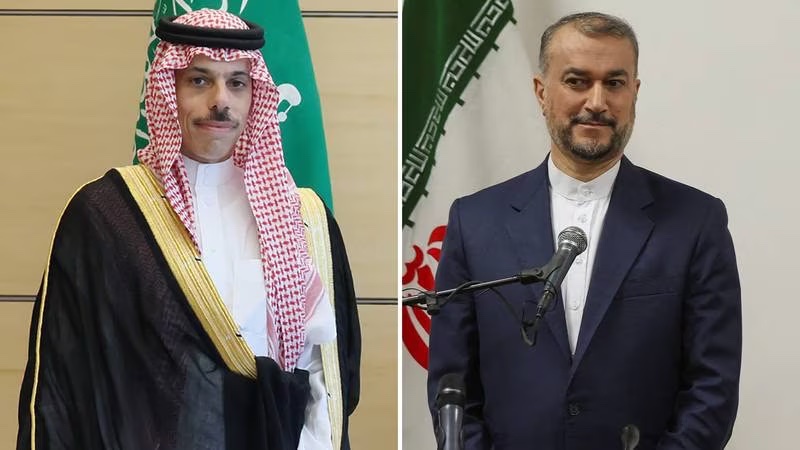 Saudi_Gazette's tweet photo. #BREAKING: #SaudiArabia's Foreign Minister Prince Faisal bin Farhan and his Iranian counterpart Hossein Amir Abdollahian agree to meet in #Ramadan https://t.co/jMRcpdaJue