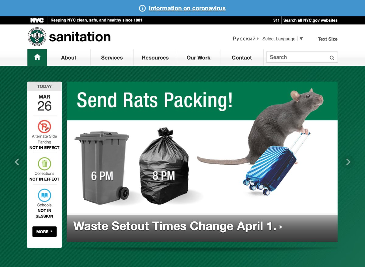 really hoping to find out who spun up this incredible graphic for the Department of Sanitation homepage