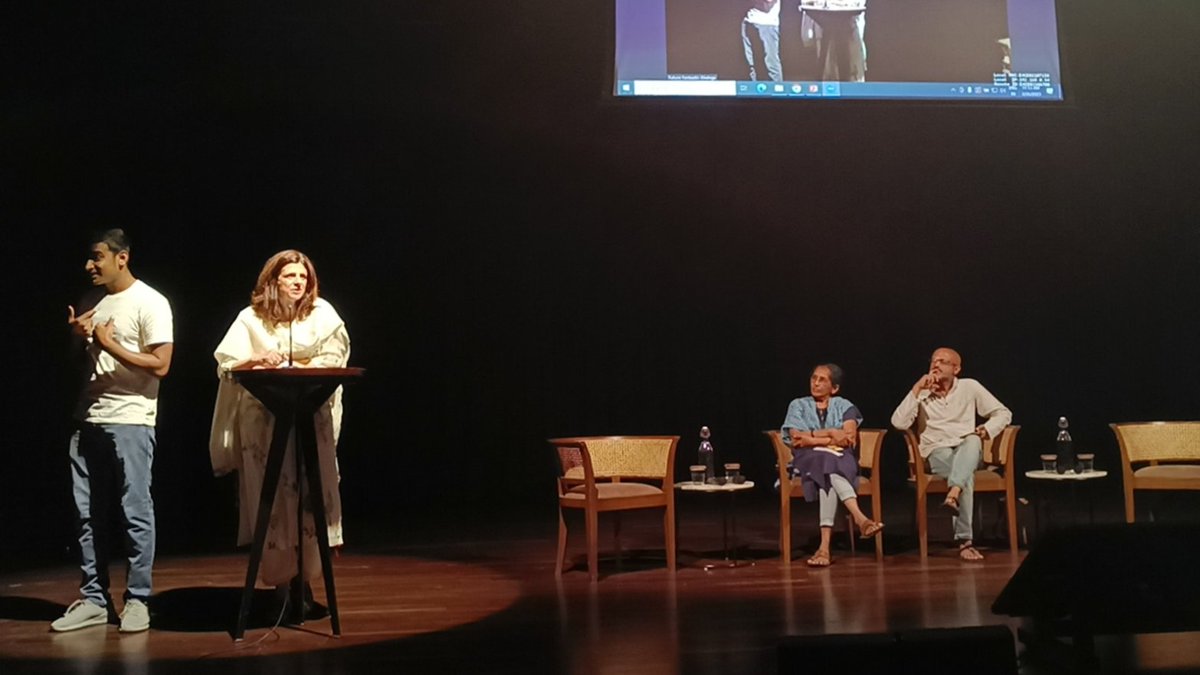 At the #FutureFantastic session about navigating change in the face of climate chaos, our Country Director <a href="/albarrett09/">Alison Barrett</a> pressed upon the need to view #ClimateChange from the lens of human rights, gender, race, development and displacement, and not just science.