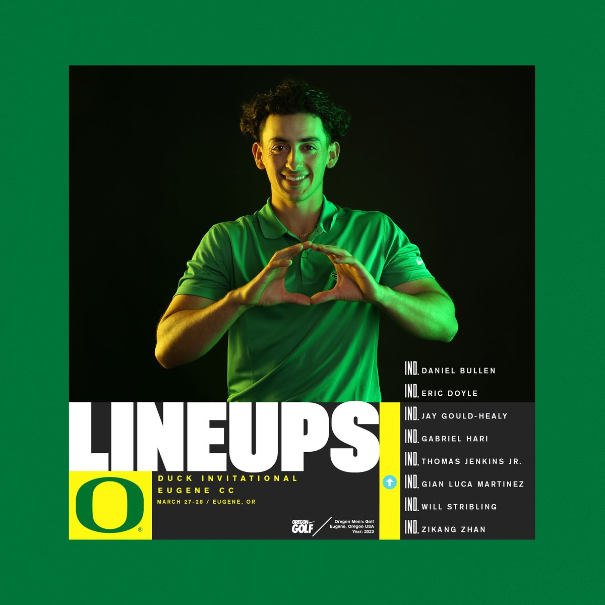 There's no place like home!

Come on out to ECC Monday and Tuesday for the Duck Invitational!

🕣 8:30 AM
⛳ Eugene Country Club
Live Scoring ➡ golfstat.com/index.cfm
🎟 FREE

#GoDucks