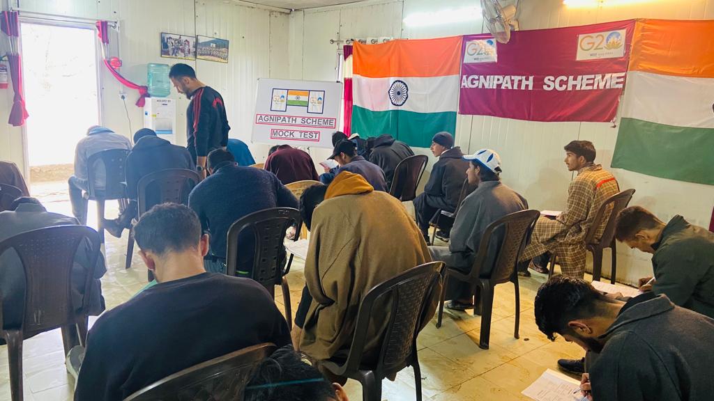 JannatLolab's tweet photo. #Indian Army organised Mock Written Test for Agniveer Aspirants at Nutnussa to promote Agniveer Scheme.
#G20India
#Kashmir 
#IndianArmy
#Peaceforkashmir
#Prosperouskashmir
#Humsayahaihum https://t.co/q9r9d32IFa