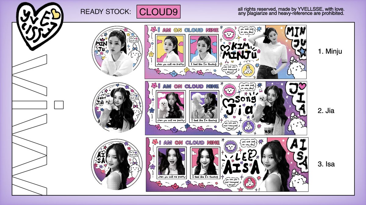 YVELlSSE's tweet image. today's ready stock. ♡
maaf yang kemarin request chara tapi belum ada, rencananya memang mau banyak tapi nggak sempat. T_____T kalau masih mau, nanti bisa ambil slot request ya! ♡