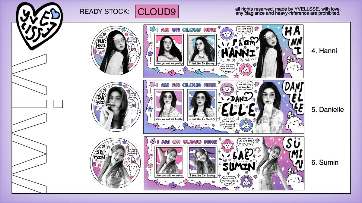 YVELlSSE's tweet image. today's ready stock. ♡
maaf yang kemarin request chara tapi belum ada, rencananya memang mau banyak tapi nggak sempat. T_____T kalau masih mau, nanti bisa ambil slot request ya! ♡