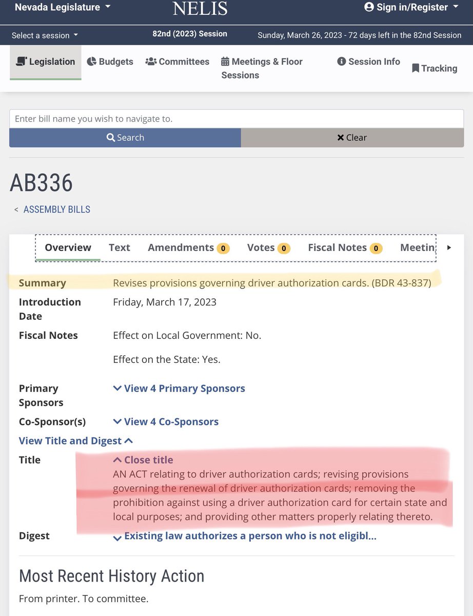 Gunz_go_boom's tweet photo. 💥NEVADA
#AB336
Remember “Driver Authorization Cards” (Gov Sandoval)
ONLY to ID drivers & enable to get auto insurance? And couldn’t be used to 🗳 or fly commercial?
Well, they’re proposing to remove those limitations.
BTW, get ur Real ID #nvlegis
https://t.co/wnUNhxC2xo https://t.co/OqT3TWBh9l
