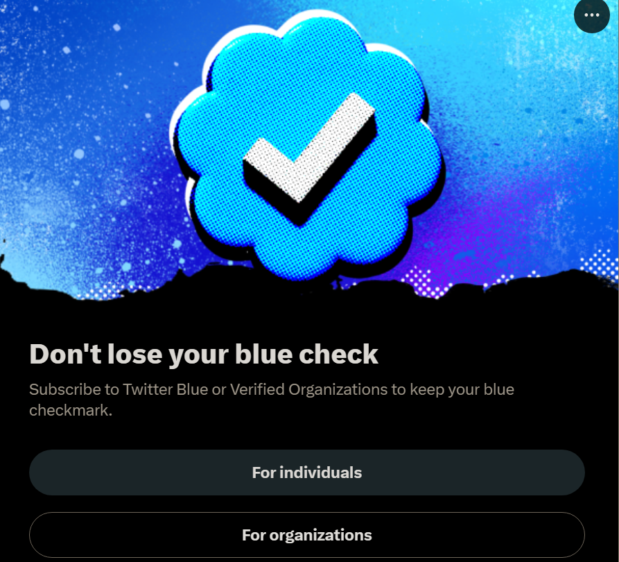 ItsShake4ndbake's tweet photo. Looks like they are indeed taking away verified checkmarks to folks who aren't paying for their premium service, oh well. Absolutely not paying for this lol https://t.co/EuVzTmlnkh