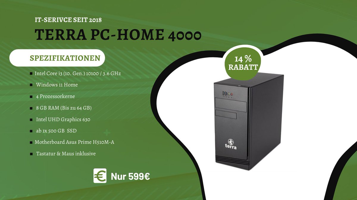 Visionhost24 - IT Solutions (@visionhost24eu) on Twitter photo Sie benötigen einen neuen #Computer? Gerne helfen wir Ihnen bei der #Suche.
Diesen #Rabatt erhalten Sie nur zwischen dem 27.03.2023 bis einschließlich 02.04.2023 23:59Uhr!
💶 Nur 599€ anstatt 699€
📞 0481/12379297
📧 buchhaltung@visionhost2.eu Sie benötigen einen neuen #Computer? Gerne helfen wir Ihnen bei der #Suche.
Diesen #Rabatt erhalten Sie nur zwischen dem 27.03.2023 bis einschließlich 02.04.2023 23:59Uhr!
💶 Nur 599€ anstatt 699€
📞 0481/12379297
📧 buchhaltung@visionhost2.eu