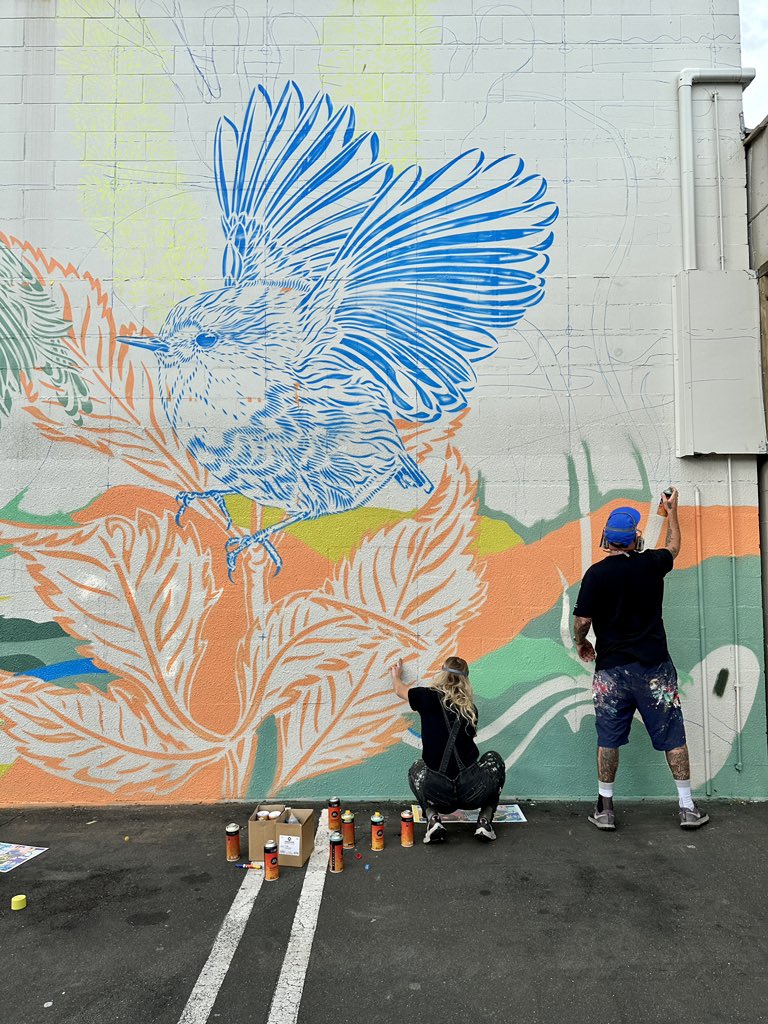 Making progress down on Hillside Rd today. Come on down for a squizz at <a href="/FLOX_NZ/">FLOX</a>’s handy work.