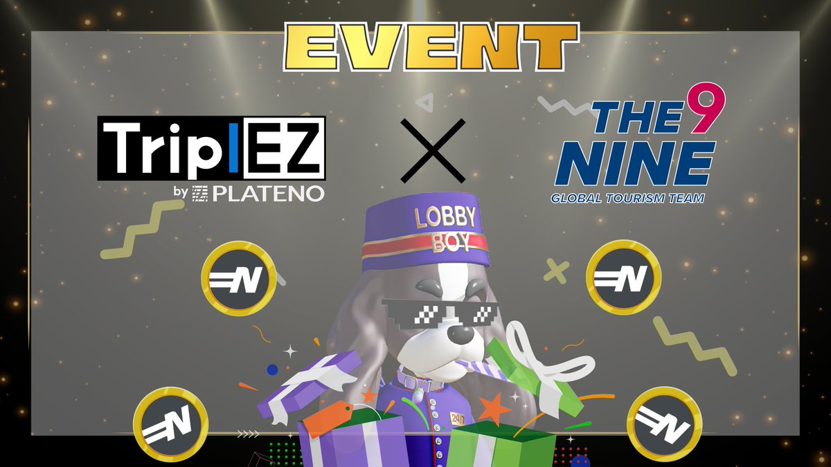 [ TriplEZ X The9 Giveaway Event ]

[Announcement]
⏰ Duration : 2023-03-27 ~ 2023-04-03 ( UTC )
🎁 Reward : 500 The9 Tokens 
🏆 Winners : 25 Winners

Must: 
1⃣Follow
<a href="/TriplEZ_24x7/">TripEZ</a> 
<a href="/THE9mileage/">THE9 Official</a> 
<a href="/durupapa88/">DuruPapa</a> 
<a href="/gitdeun/">GitDeun Alliance</a> 
2⃣ RT + LIKE 
3⃣ gleam.io/gnXBc/gitdeun-…