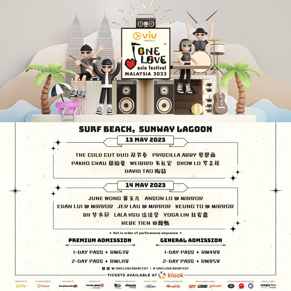 Tickets4One's tweet photo. #ONELOVEASIAFESTIVAL

票务预订 ｜保证有票 

私

#oneloveasia #malaysiaconcert #ticketingmalaysia #mirror #bii  #姜濤 #keungto #毕书尽 https://t.co/jb5kmVjtTQ