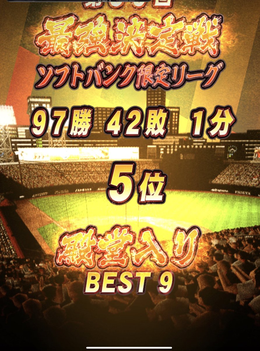 RT_06_PA's tweet photo. 最強決定戦お疲れ様でした🙇‍♂️
悲願のBest9達成することができました😭

なにも言うことはありません
最高ですの一言👏
応援してくださった方々
ありがとうございました🙇‍♂️ https://t.co/sdT6u1guAo