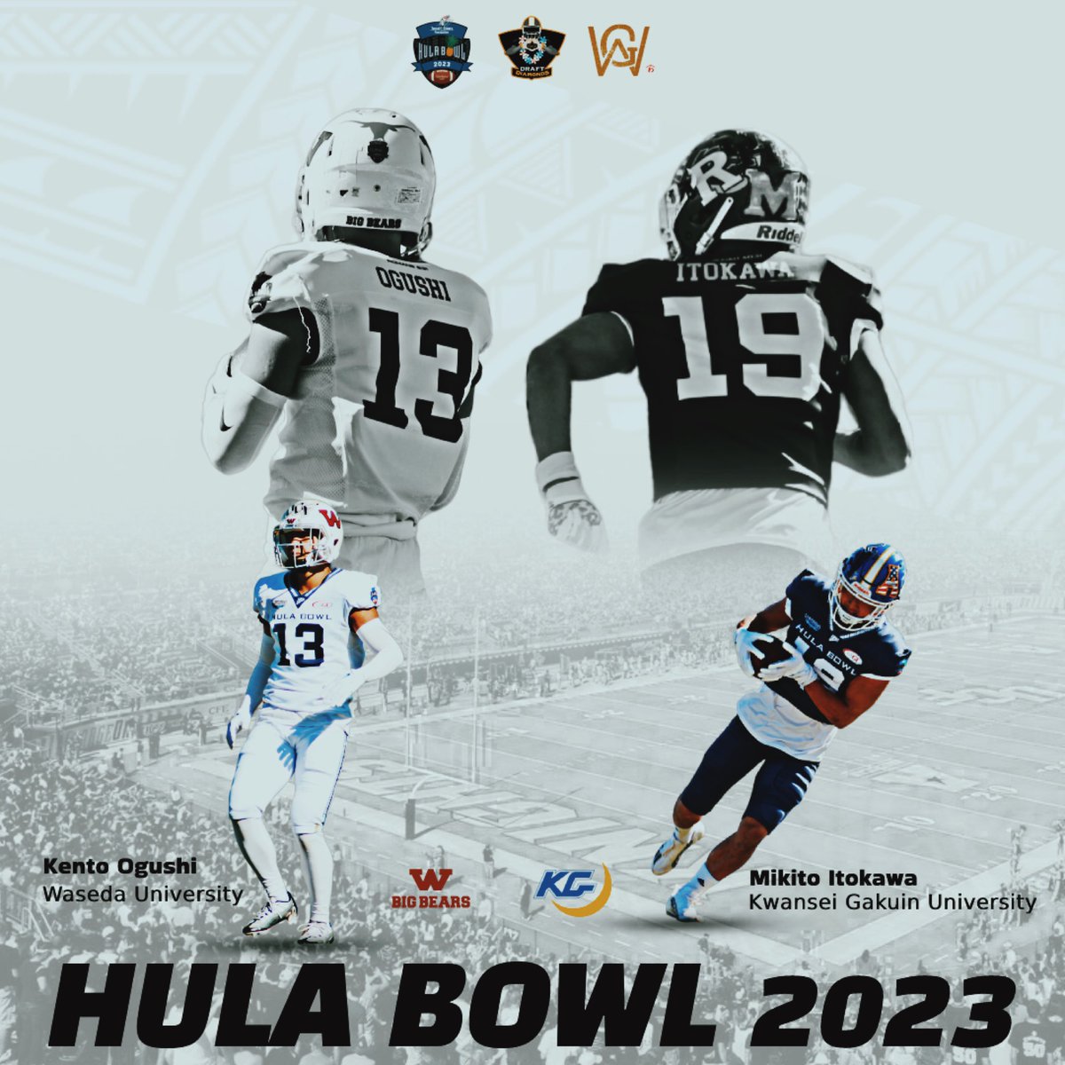 Hula Bowl 2023 Players🍍
#hulabowljapan

Who's next??🇯🇵🛫🇺🇸
2023→2024

Taking on challenges for personal growth.

#hulabowl 
#wakamurafoundation
#アメフト
#フラボウル
#早稲田から世界へ
#関学から世界へ