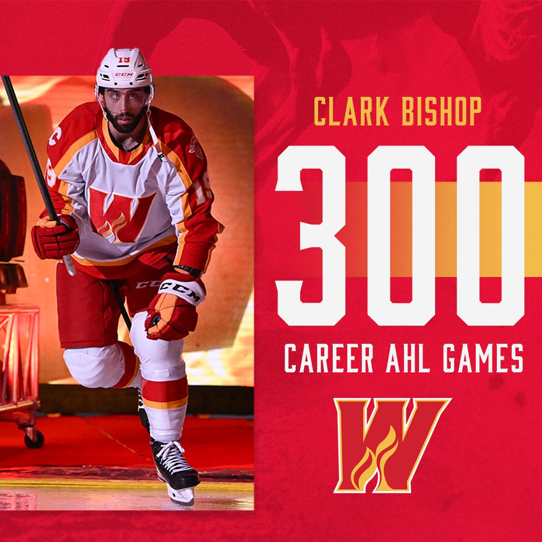 Clark Bishop is playing in career game No.300 in <a href="/TheAHL/">American Hockey League</a> tonight! Congrats! #Mr300